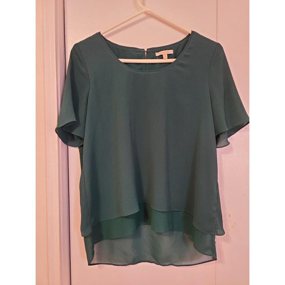 Skies Are Blue Women's Blouse Green Size Medium